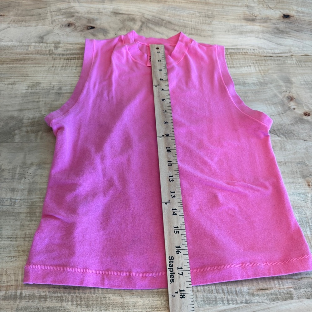 Skims mock neck tank bubblegum pink size L - Picture 4 of 9